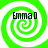 Four identical green and white spiral patterns arranged in a , each containing the text "Emma D" in dark blue pixelated font