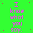 Green background with pink text repeating 'I know what you say.' in vertical , scattered red dots, and a gray rectangle at bottom right