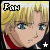Pixelated anime-style character with blonde hair and blue eyes, wearing a red-collared outfit; text 'Fon' appears top-left in each frame.
