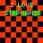 Red and black checkered background with green text reading "I LOVE STEPHANIE" repeated four times, featuring a of pixelated shapes that shift across frames