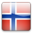 Static square icon displaying the Norwegian flag with red background, blue cross outlined in white, and rounded corners.