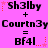 A static image with a bright pink background displays repeated text patterns and star symbols in black, red, and orange.
