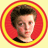 Three circular frames with red and yellow borders display sequential changes: a child's face, the same face with ram horns, then only ram horns on a red background.