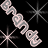 Animated contact sheet showing two frames of a pixelated text animation with sparkles on black background