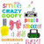 Pixelated collage of colorful icons including text, objects, and a peace sign, with no visible motion.