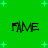 Green background with cyan plus signs and four instances of the word 'FAME' in black pixelated text.