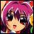 A 48x48 pixel buddy icon featuring a chibi-style anime character with pink hair and large eyes on the left, paired with "Anime IM" text in silver pixelated font on a black background to the right.