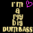 Pixelated text and a pink heart icon on black background, with visible animation change between frames.