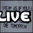 Pixelated text-based icon with four distinct sections displaying 'LIVE', 'LAUGH', and 'LOVE' in bold white letters against colored backgrounds.
