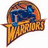Pixelated icon with a blue and orange helmet-like shape containing stylized text, set against a white background.