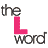 A 48x48 pixel buddy icon featuring a stylized 'the L word' logo with pink and gray text on the left, alongside a partial image of a woman with dark hair wearing a light-colored fur-like garment on the right.