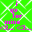 Green background with white diamond pattern, pink text "i go for mine" and gray heart symbols on a repeating