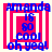 Blue text reading "Amanda is so cool oh yeah!" appears within nested red and white squares on a light background.