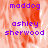 Pixelated purple text 'maddog', 'ashley', 'sherwood' on a red-orange gradient background with a gray rectangle on the right side.