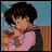 A 48x48 pixel buddy icon featuring a cartoon character with brown hair and glasses holding an orange object, alongside text reading "Anime IM" and "com" on a black background.