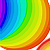 A static pixelated rainbow gradient with smooth color transitions from purple to red across horizontal bands.
