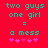 Red background with cyan text reading 'two guys one girl = a mess' and pink heart symbols below, showing two animation frames with heart positions swapped.