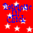 Red background with white stars and blue text reading "Patriotic Lil Chick" in four identical quadrants.