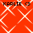 Red background with white diamond lattice pattern and four identical text labels reading "KARLIE <3" in black pixelated font.