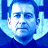 A 48x48 pixel buddy icon split into two frames showing a blue-tinted human face on the left and green text reading "Original Icons .com" on the right, with visible pixelation and dithering effects.