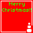 Red square icon with green text 'Merry Christmas!' and a white snowman in the bottom-right corner, showing animation changes in the snowman's body segments.
