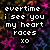 Pixelated text and heart symbols on a dark, colorful background with visible gray area.