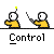 Animated contact sheet of a yellow stick figure interacting with a control panel device across 13 frames, showing sequential motion cycles on gray background.