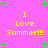 A static image with a bright pink background, green plus signs scattered throughout, and yellow text reading "I Love Summer!!!" in four identical sections arranged in a pattern
