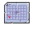 Pixelated grid icon with light blue background, purple grid lines, red checkmark path, and black/white corner accents.