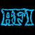 Static pixelated icon featuring stylized blue text within a rectangular frame on dark background.