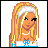 A 2-frame contact sheet showing a pixel art character with blonde hair and a white headband on the left, and a blue sphere with "Cube" text on the right.