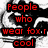 Three side-by-side display stylized text and logos: left shows red text over a black-and-white fox-like pattern, middle shows white text over a black background with a star logo, right shows blue text over a textured background