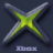 A contact sheet of two animated frames showing a glowing green and gray X-shaped icon on the left and pixelated text "Anime IM" with smaller text below on the right, all against dark backgrounds.