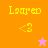 Pixelated yellow text "Layred" above a heart symbol on orange and pink backgrounds with star symbols in corners.