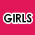 A static image with a bright pink background displays partial text fragments in bold black letters with white outlines.