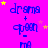 A static image with a bright pink background featuring repeated blue text 'drama + queen = me' and scattered yellow and pink stars.