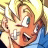 Pixelated anime-style character with blonde hair and blue clothing on left, black background with white text "Anime IM" and signature on right in a 2x1 contact sheet layout.