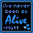 Six identical pixel art frames arranged in a 3x2 contact sheet showing a black square with blue text and small flower icons.