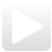 A static square icon with rounded corners containing a gray play button symbol on a white background.