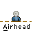 Pixelated character with blue torso and gray head transitions through multiple states including floating heads, question marks, and missing body parts beneath text.