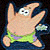 A 50x50 pixel animated buddy icon featuring a cartoon character on the left and green text on the right, displayed as a contact sheet with two frames showing slight motion differences.