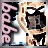 Pixelated icon with vertical pink text on left, black and white abstract shapes on right against light background.