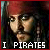 12 identical pixelated images showing a character with red headwear and dark clothing, each overlaid with text reading "I PIRATES" or "I ❤️PIRATES"