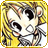 Pixelated 48x48 static buddy icon featuring a yellow and white character with black accents, set against a golden-yellow border on a gray background.