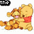 Four pixelated show Winnie the Pooh and Tigger hugging, with text above each reading 'the', 'perfect', 'match', and 'match' in black block letters