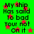 Green background with red stars and repeated black text reading 'My ship Has said To bad Your not On it' in a pattern