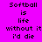 Pixelated text on four colored backgrounds: magenta, light blue, dark blue, and cyan.