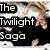 six pixelated images with overlaid text fragments, featuring a wolf, a person, and a group, with text reading "The Twilight Saga," "is the Best film/book," "in the Whole Wide WORLD!!!" and "Laurel Cullen."