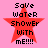 Red star with pixelated text 'Save Water Shower With me!!!!' on pink background, four identical static frames.