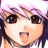 Pixelated anime-style character face with pink hair and open mouth on left, black background with white text "Anime IM" and signature on right in a 2x1 contact sheet layout.